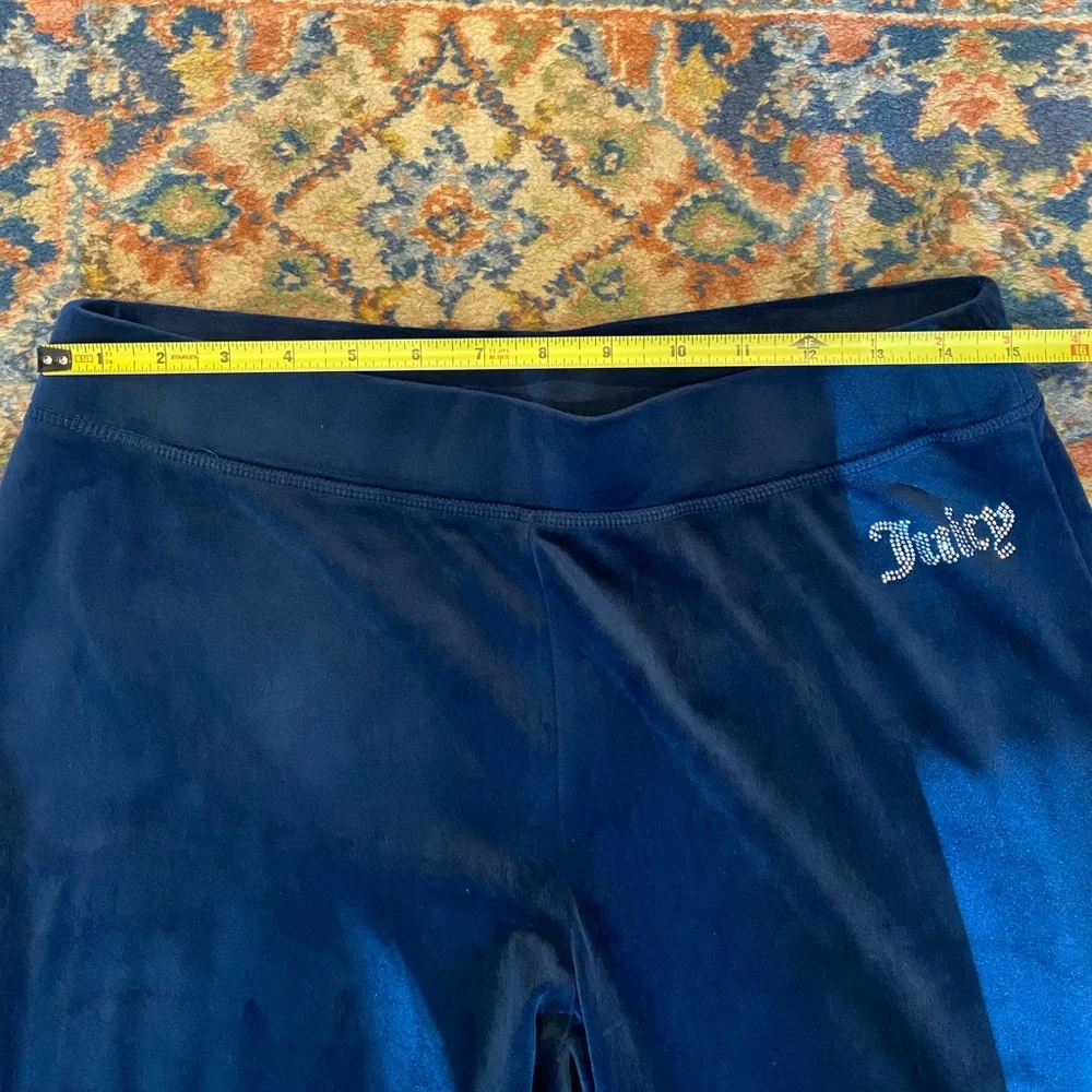 Juicy Couture Y2K Regal Blue Velour Tracksuit Hoodie (L) & Pants (M) - Picture 12 of 16